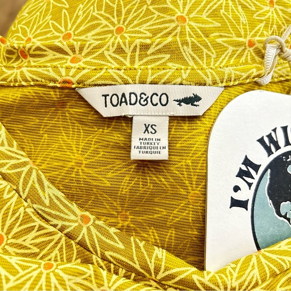 NEW Toad & Co XS Road Tripper Wrap Dress Popover Belted Daisies - Picture 10 of 11